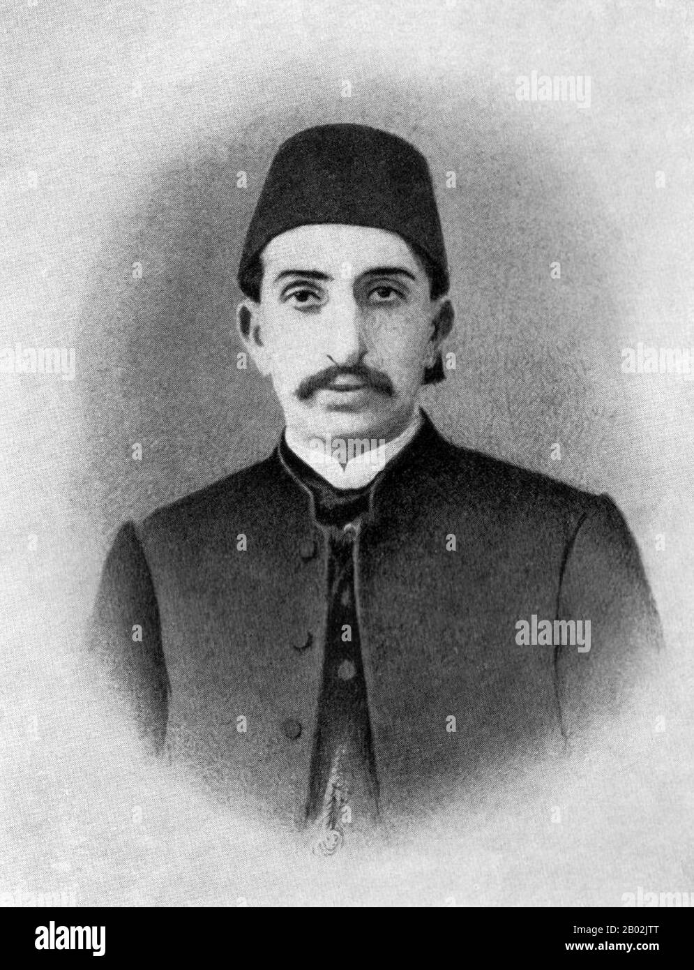 Abdul Hamid II (Ottoman Turkish: عبد الحميد ثانی, `Abdü’l-Ḥamīd-i sânî; Turkish: İkinci Abdülhamit; 22 September 1842 – 10 February 1918) was the 34th Sultan of the Ottoman Empire and the last Sultan to exert effective autocratic control over the fracturing state. He oversaw a period of decline in the power and extent of the Empire, including widespread pogroms and government massacres against the minorities of the Empire (named the Hamidian massacres after him) as well as an assassination attempt, ruling from 31 August 1876 until he was deposed shortly after the 1908 Young Turk Revolution, on Stock Photo
